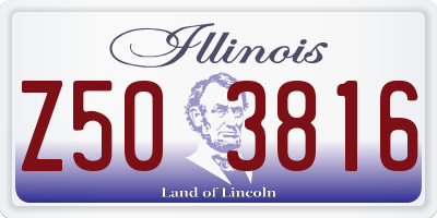 IL license plate Z503816