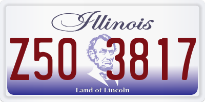 IL license plate Z503817