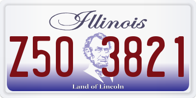 IL license plate Z503821