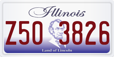 IL license plate Z503826