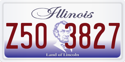 IL license plate Z503827