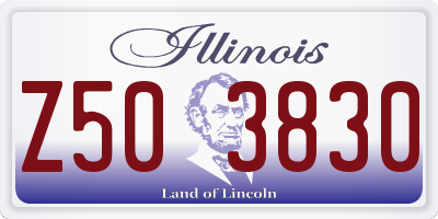 IL license plate Z503830