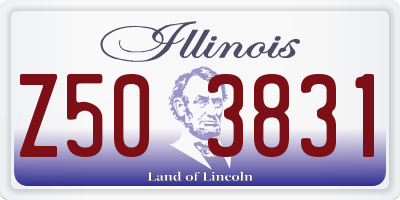 IL license plate Z503831