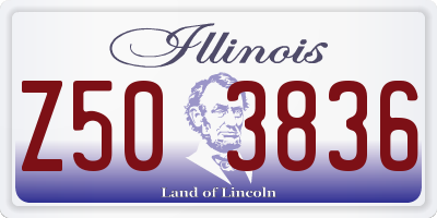 IL license plate Z503836