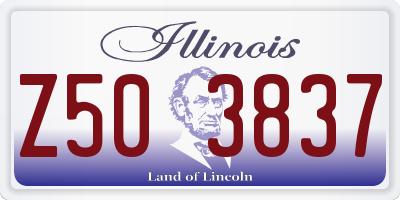 IL license plate Z503837