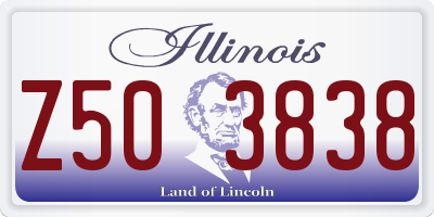 IL license plate Z503838