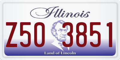 IL license plate Z503851