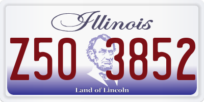 IL license plate Z503852
