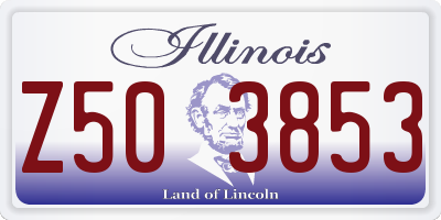 IL license plate Z503853