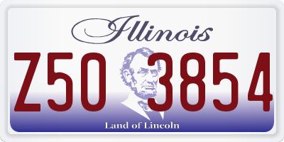 IL license plate Z503854