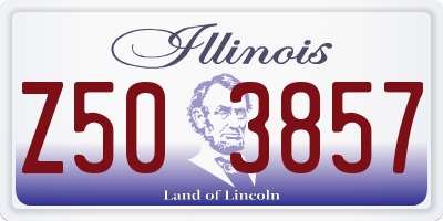 IL license plate Z503857
