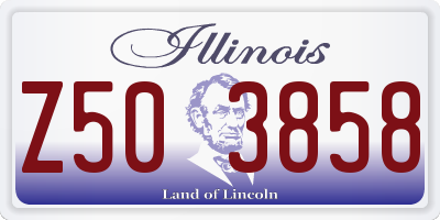 IL license plate Z503858