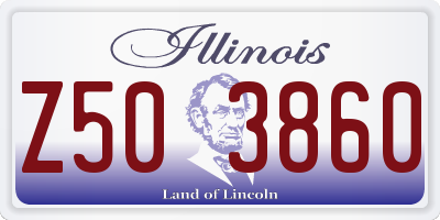 IL license plate Z503860
