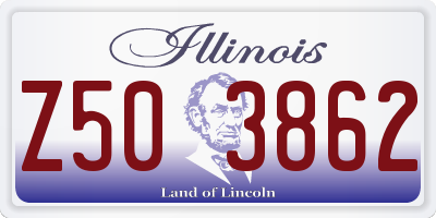 IL license plate Z503862