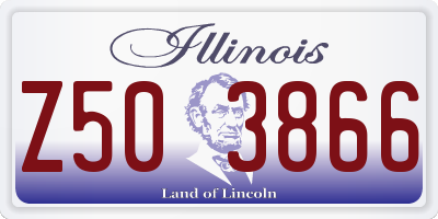 IL license plate Z503866