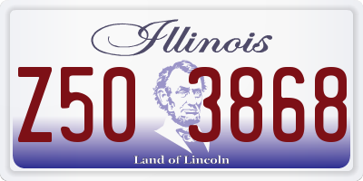 IL license plate Z503868