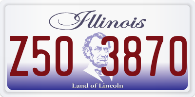 IL license plate Z503870