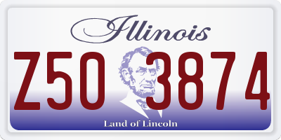 IL license plate Z503874