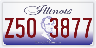IL license plate Z503877