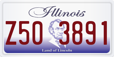 IL license plate Z503891