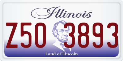 IL license plate Z503893