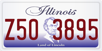 IL license plate Z503895