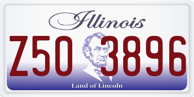 IL license plate Z503896