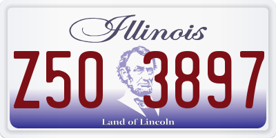 IL license plate Z503897