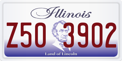 IL license plate Z503902