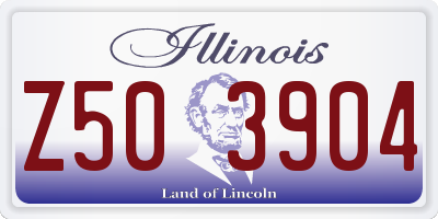 IL license plate Z503904