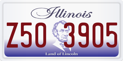 IL license plate Z503905