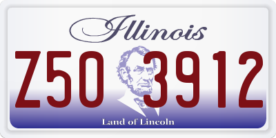 IL license plate Z503912