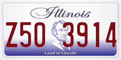 IL license plate Z503914