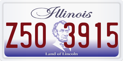 IL license plate Z503915