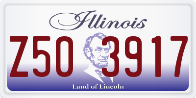 IL license plate Z503917