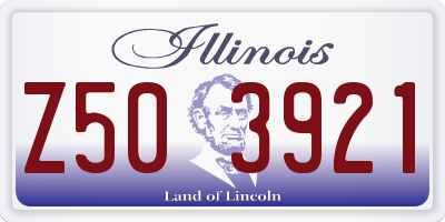 IL license plate Z503921