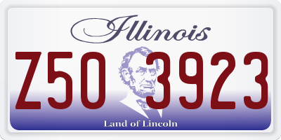IL license plate Z503923