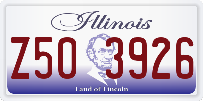 IL license plate Z503926