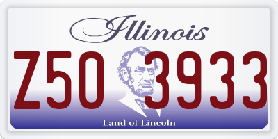 IL license plate Z503933