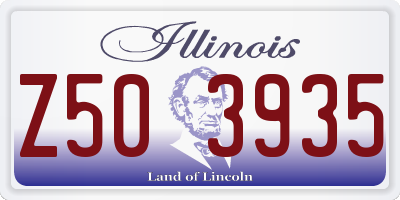 IL license plate Z503935
