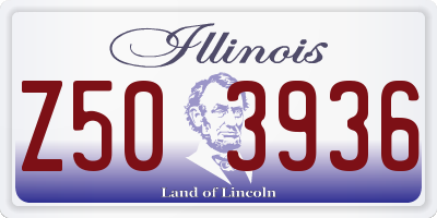 IL license plate Z503936