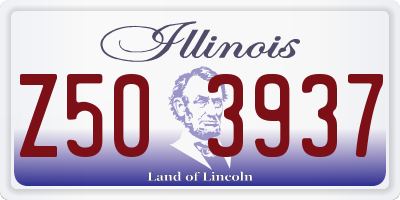 IL license plate Z503937