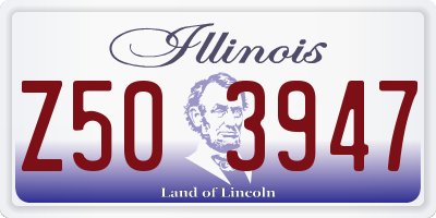 IL license plate Z503947