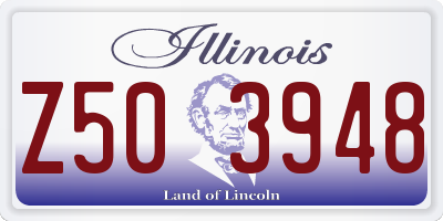 IL license plate Z503948