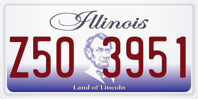 IL license plate Z503951