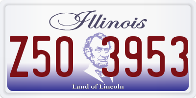 IL license plate Z503953
