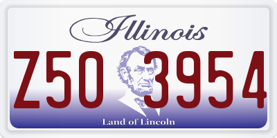 IL license plate Z503954
