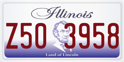 IL license plate Z503958