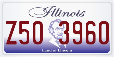 IL license plate Z503960