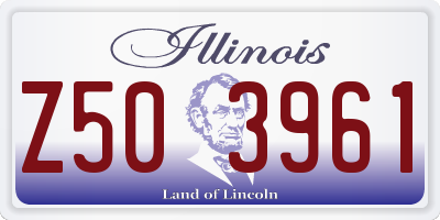 IL license plate Z503961